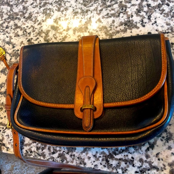 Vintage black and brown Dooney and Bourke purse - Picture 1 of 6